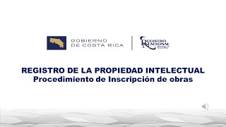 Procedimiento de inscripción de obras del Registro de Propiedad Intelectual [upl. by Devine663]