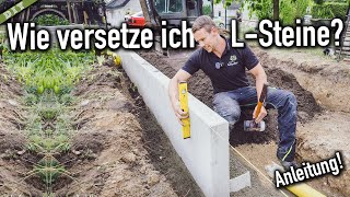 Wie werden LSteine inkl Drainage fachgerecht versetzt [upl. by Mueller846]