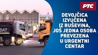 Devojčica izvučena iz ruševina još jedna osoba prevezena u Urgentni centar [upl. by Yeslehc]