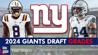 Giants Draft Grades All 7 Rounds From 2024 NFL Draft Ft Malik Nabers Tyler Nubin Tyrone Tracy [upl. by Ayotak529]