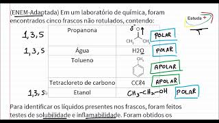 Polaridade solubilidade entre outras propriedades para identificar uma substância [upl. by Panchito457]