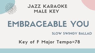 Embraceable you  Jazz Sing along instrumental KARAOKE BGM The male key [upl. by Dronel]