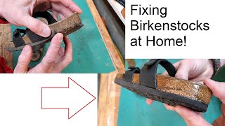 My First Time Resoling Birkenstocks at Home [upl. by Ahseihs]