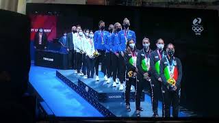 Anthem of Estonia 2020 Summer Olympics fencing womens team epeé [upl. by Rodoeht]