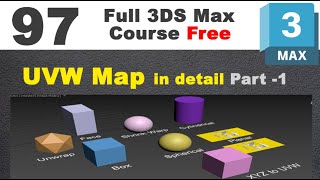 3ds max  UVW Mapping in detail  Part1 97 [upl. by Aniled487]