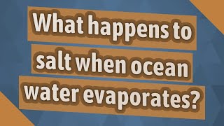 What happens to salt when ocean water evaporates [upl. by Thielen749]