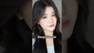 Korean Bangs Tutorial koreanbangs youtubeshorts hairstyle korean tiktok [upl. by Marjy414]