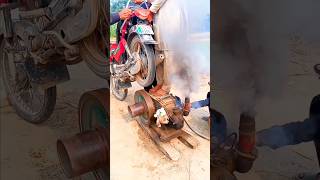 Back diesel engine start with moterbike viralvideo fullyexperiment [upl. by Valdes310]