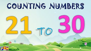 Counting 21 to 30  counting 2130  counting Numbers 21 se 30  counting 21 to 30 in English [upl. by Ynnus]