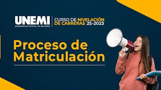 Reunión Informativa de Matriculaciones de la UNEMI 2S2023 [upl. by Adnauq940]