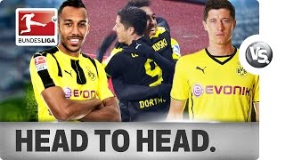 Lewandowski vs Aubameyang  Battle Between Dortmund Star Strikers Past amp Present [upl. by Nnahteb383]