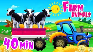 Animals for Kids 40 min Farm animal sound [upl. by Ardnael944]