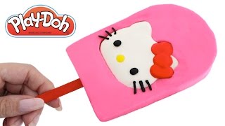 How to Make a Giant Hello Kitty Ice Cream Popsicle with Play Doh [upl. by Felic]