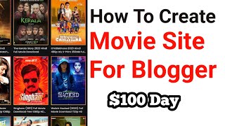 HOW To Create Movie Site  How To Create Blogger Template Movie Website Theme For Blogger [upl. by Ahsaten]