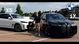 2024 BMW X5 50e vs the all electric BMW IX  Which one is right for you [upl. by Llirrehs]