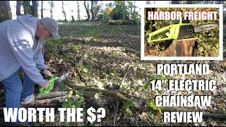 Portland 14quot Electric Chainsaw Review  Harbor Freight [upl. by Leann942]