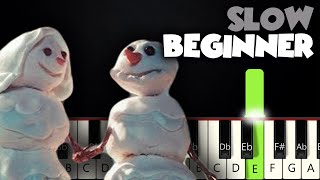 Snowman  Sia  SLOW BEGINNER PIANO TUTORIAL  SHEET MUSIC by Betacustic [upl. by Dnalevets]