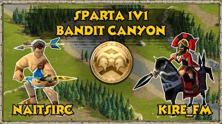 Age of Empires Online PvP Bandit Canyon Greeks vs Romans [upl. by Yager]