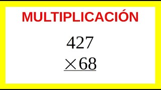 Multiplicación con dos cifras Ejemplo 02 [upl. by Rosabella]