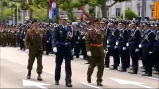 Militäresch Parade Nationalfeierdag 2015 101 0101 The National Day of Luxembourg Military [upl. by Yregram]