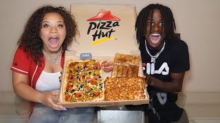 Pizza Hut MUKBANG Eating Show WATCH ME EAT [upl. by Anaeirb]