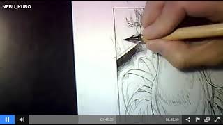 Yusuke Murata Live Drawing Shiryu manga Pannel One Punch Man 125 [upl. by Philander]