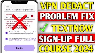 Textnow login problem 2024  textnow account create full Method  How to create textnow account 2024 [upl. by Aicek781]