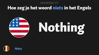 Hoe zeg je niets nothing in het Engels [upl. by Anirbus]