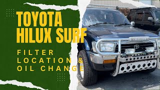 2nd Gen Hilux Surf Oil Change  FILTER LOCATION [upl. by Geordie]