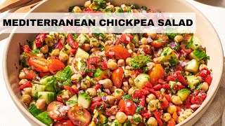 Mediterranean Chickpea Salad Recipe  Vegan Chickpea Salad [upl. by Latricia]