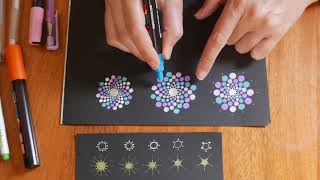 Mandalas Paso a Paso con Puntillismo en Espiral  Dot Painting Mandala Spiral Tutorial [upl. by Nneb]