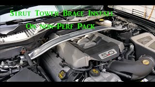 Mustang Strut Tower Brace Install 20152016  S550 Mustang build [upl. by Jorgensen]