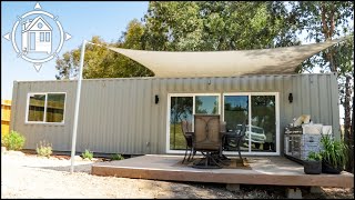 Modern 40 ft SHIPPING CONTAINER HOME w Gorgeous Interior [upl. by Hanahs]