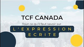 TCF CANADA  Expression Ecrite Niveau C1C2 [upl. by Alleon784]