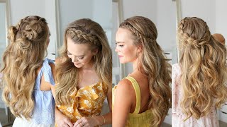 5 Half Up Dutch Braid Hairstyles  Missy Sue [upl. by Aseuqram537]