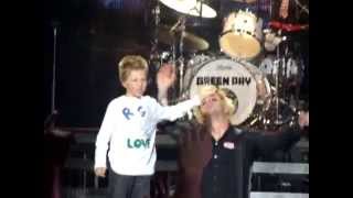 Green Day  7 year old kid on stage Sportpaleis Antwerpen 2009 [upl. by Carnay581]