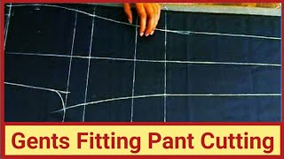 Gents Fitting Pant Cutting Simple Method How to Cut Mens Pencil Pant Cutting [upl. by Eisaj]