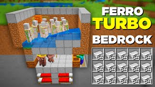 ✔️ A MELHOR FARM DE FERRO para BEDROCK EDITION  FÁCIL E EFICIENTE  TUTORIAL MINECRAFT 121 [upl. by Novat]