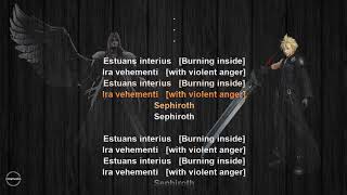 One Winged Angel Final Fantasy VII Lyrics Latin amp English Translation [upl. by Assilym]