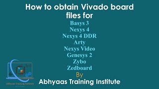 Install Vivado board files for Basys 3 Nexys 4 Arty Genesys 2 Zybo and Zedboard [upl. by Zelikow]