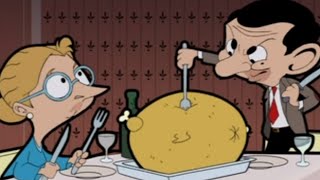 Dinner for Two  Mr Bean Official Cartoon [upl. by Cissiee469]