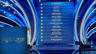 Sanremo 2020  La classifica della prima serata [upl. by Donatelli]