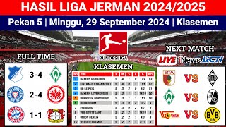 Hasil Liga Jerman 2024 tadi malam  HOFFENHEIM VS BREMEN  Klasemen Bundesliga 20242025 Pekan 5 [upl. by Hsakiv]