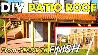 DIY Patio Roof One Man Canopy Build From Start to Finish [upl. by Cogswell]