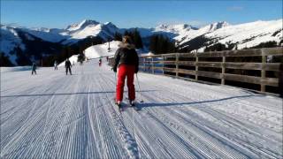 A sunny day in the snow of Saalbach Hinterglemm Leogang [upl. by Odareg]