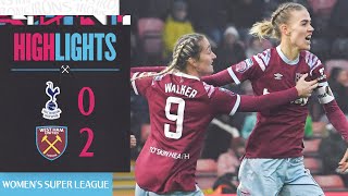 Tottenham Hotspur 02 West Ham  Hammers Victorious Against Spurs  Womens Super League Highlights [upl. by Eisset]