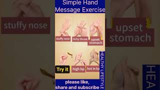 Simple Hand Massage Exercise for High BP Upset Stomach Itchy Throat amp Moreshortstrendingshorts [upl. by Louie]