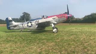 P51 Mustang Jersey Jerk start up at the Victory Show Cosby flightline 2024 [upl. by Verena]