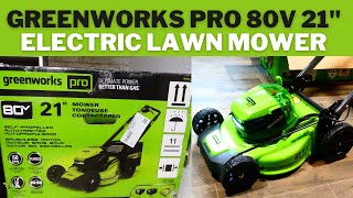 Can This Electric Mower Greenworks Pro 80V 21 SelfPropelled Handle Mowing Duties Find Out Now [upl. by Iblehs]