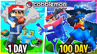 i Spend 100 Days In Cobblemon Against My Rival Minecraft Pokemon [upl. by Denby]